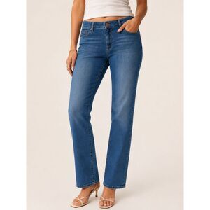 Bandolino Amy Jeans Womens 16 Blue High Rise Straight Leg Stretch Denim
